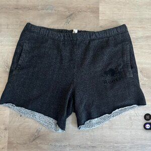 Vtg Y2K Roots Canada Salt & Pepper Heritage Fleece Sweat Shorts - $21